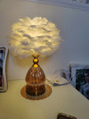 Feather & Glass Table Lamp