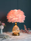 Feather & Glass Table Lamp