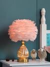 Feather & Glass Table Lamp