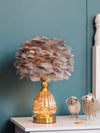 Feather & Glass Table Lamp