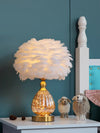 Feather & Glass Table Lamp