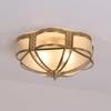 Bedroom vintage brass glass ceiling lamp