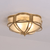 Bedroom vintage brass glass ceiling lamp