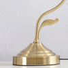 French retro bedroom brass glass petal table lamp