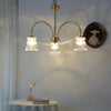 French retro living room glass chandelier
