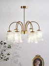 French retro living room glass chandelier