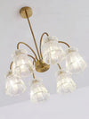 French retro living room glass chandelier