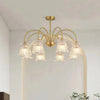 French retro living room glass chandelier