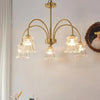French retro living room glass chandelier