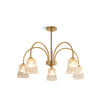 French retro living room glass chandelier