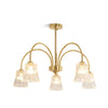 French retro living room glass chandelier
