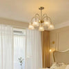 French retro living room glass chandelier