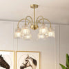 French retro living room glass chandelier