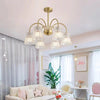 French retro living room glass chandelier