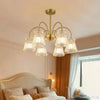 French retro living room glass chandelier