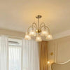 French retro living room glass chandelier