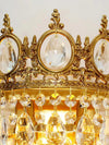French style copper crystal wall lamp