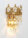 French style copper crystal wall lamp