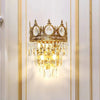 French style copper crystal wall lamp