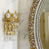 French style copper crystal wall lamp