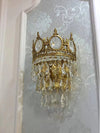 French style copper crystal wall lamp