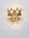French style copper crystal wall lamp