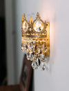 French style copper crystal wall lamp