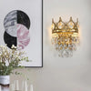 French style copper crystal wall lamp