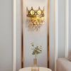 French style copper crystal wall lamp