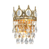 French style copper crystal wall lamp