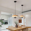 Frisbee Pendant Lamp, Wood Grain Dining Room Lamp