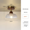 American retro glass corridor ceiling lamp