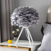 Goose Feather & Metal Table Lamp