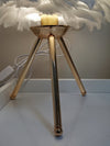 Goose Feather & Metal Table Lamp