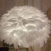 Goose Feather & Metal Table Lamp