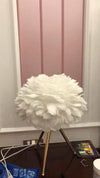 Goose Feather & Metal Table Lamp