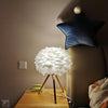 Goose Feather & Metal Table Lamp