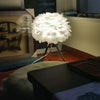 Goose Feather & Metal Table Lamp