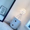 Goose Feather & Metal Table Lamp