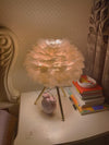 Goose Feather & Metal Table Lamp