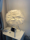 Goose Feather & Metal Table Lamp