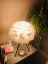 Goose Feather & Metal Table Lamp