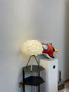 Goose Feather & Metal Table Lamp