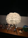 Goose Feather & Metal Table Lamp