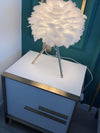 Goose Feather & Metal Table Lamp