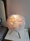 Goose Feather & Metal Table Lamp