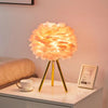 Goose Feather & Metal Table Lamp