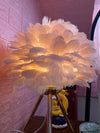 Goose Feather & Metal Table Lamp