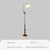 French vintage walnut floor lamp