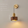 Japanese style all-copper solid wood wall lamp